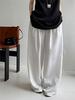 Lu Xi Japanese Retro Linen Striped Wide-Leg Pants - Spring 2026