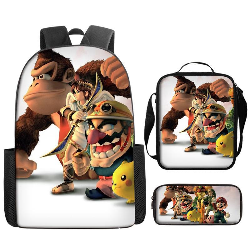 Super Elementary School Bag Cartoon Anime Backpack Mario Backpack Super Satchel
