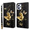 For Motorola Moto G13 4G/G23 4G Anto-drop Phone Case 3D Pattern Printing Flip Wallet Cover Stand with Strap