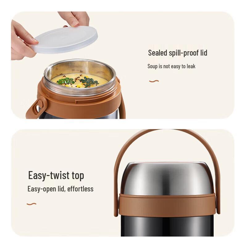 SUPOR 2L 304 Stainless Steel Vacuum Insulated Food Jar