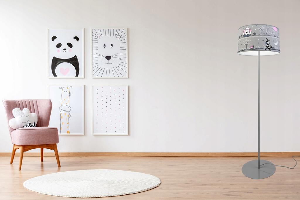 Children'S Loft Floor Lamp, Lampshade, Pattern, Led