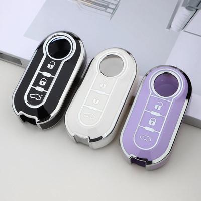 Tpu Car Key Cover Case Remote Key Shell Holder For Fiat 500 Ducato Panda Punto Lancia Musa Flip Folding Protecor Accessories
