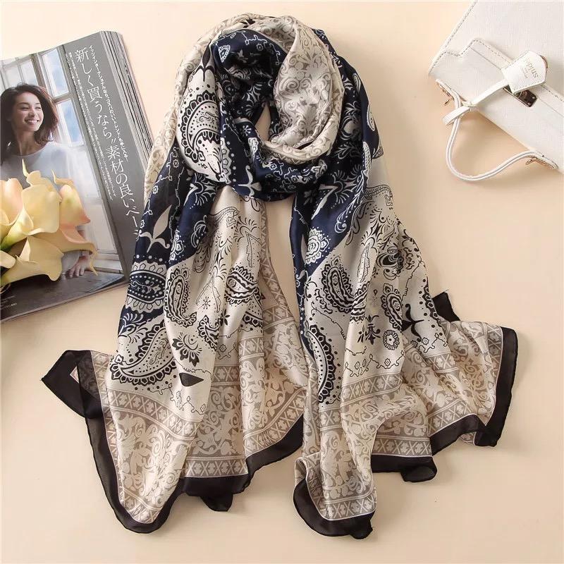 180*90cm muffler new Luxury Brand Scarf Women Shawls Wraps Spring Hijab Bufanda Foulard Female Bandana Beach Stoles Silk