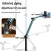 360° Rotating Retractable Floor-Standing Phone Holder for Overhead and Live Broadcasts