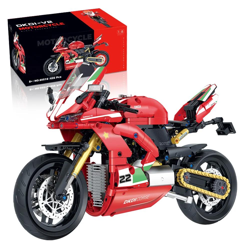Non-Toxic Technical Motorcycle Building Blocks 1:8 Scale Model Kit For Kids/Adults Road Racer Bricks Toys (Halloween/Birthday Gift)