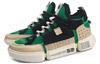 Li Ning Non Slip Lightweight Mid Top Vintage Basketball Shoes Men's Brown Green AGWN041-2