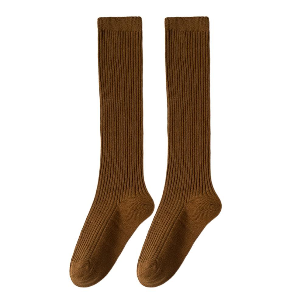 Seamless Girls Knee High Socks Solid Toddler Soccer Socks Korean Dress Socks for Kids