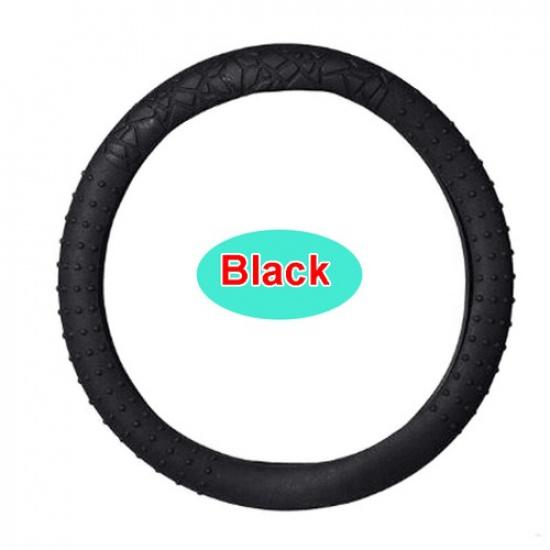 Silicone Car Steering Wheel Cover Wrap For 37-38CM M Size Hand Bar Protector
