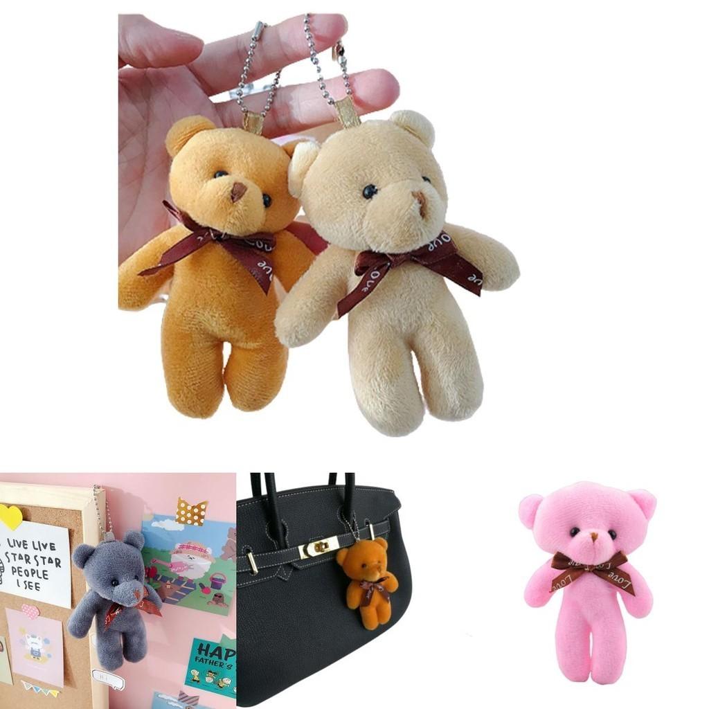 Bedårande plysch nallebjörn nyckelring hänge för flickvän eller barn