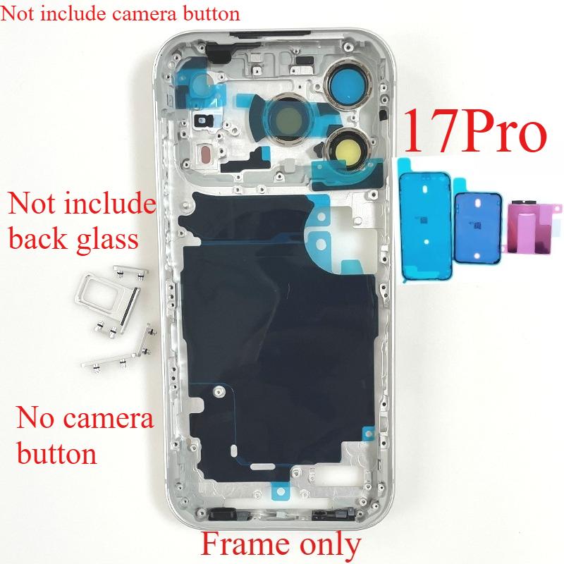 Pro iPhone 17 Pro Střední rámeček Rámeček Pouzdro Boční tlačítko Šasi Opravné náhradní díly