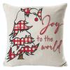 New Christmas Linen Pillow Cover Simple Sofa Pillow Home Printed Cushion Cover