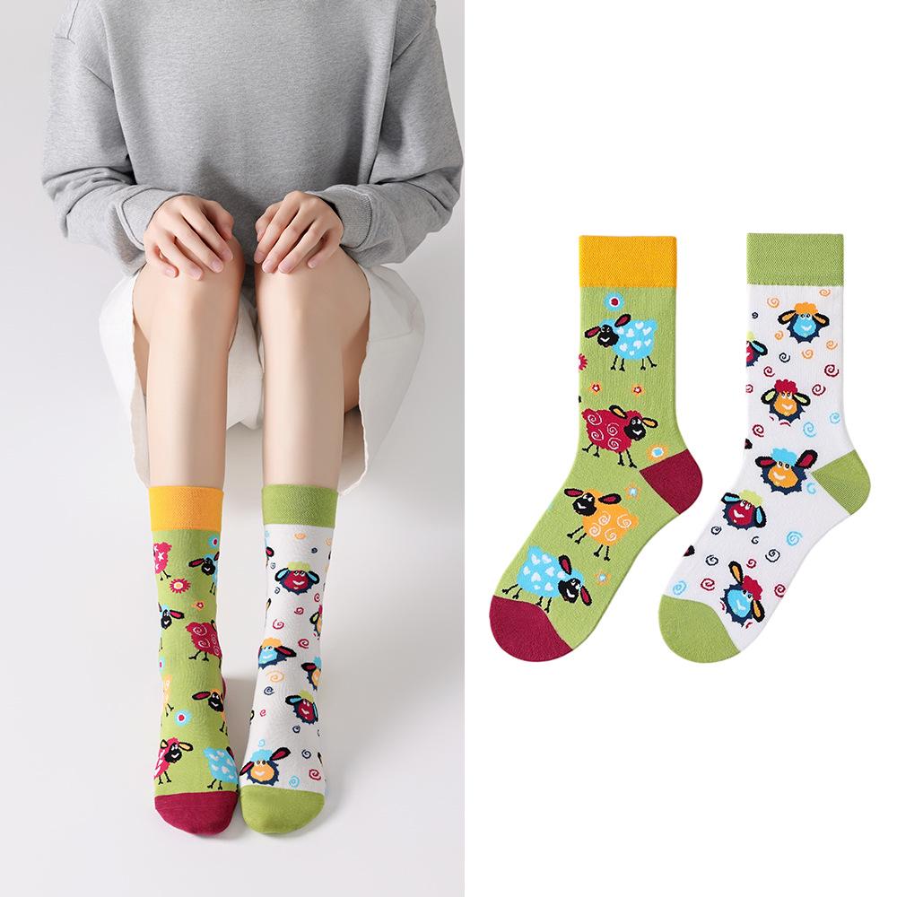 Unisex Trendy Cotton Mid-Calf Socks for Autumn/Winter - Sporty & Casual