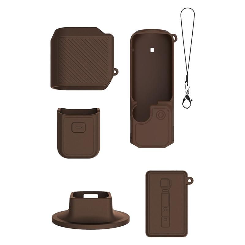 Fashionable Silicone Case Skin For Pocket 4 Camera Cover Vertical Stand And Wrist Strap NonSlip Grip Protectors