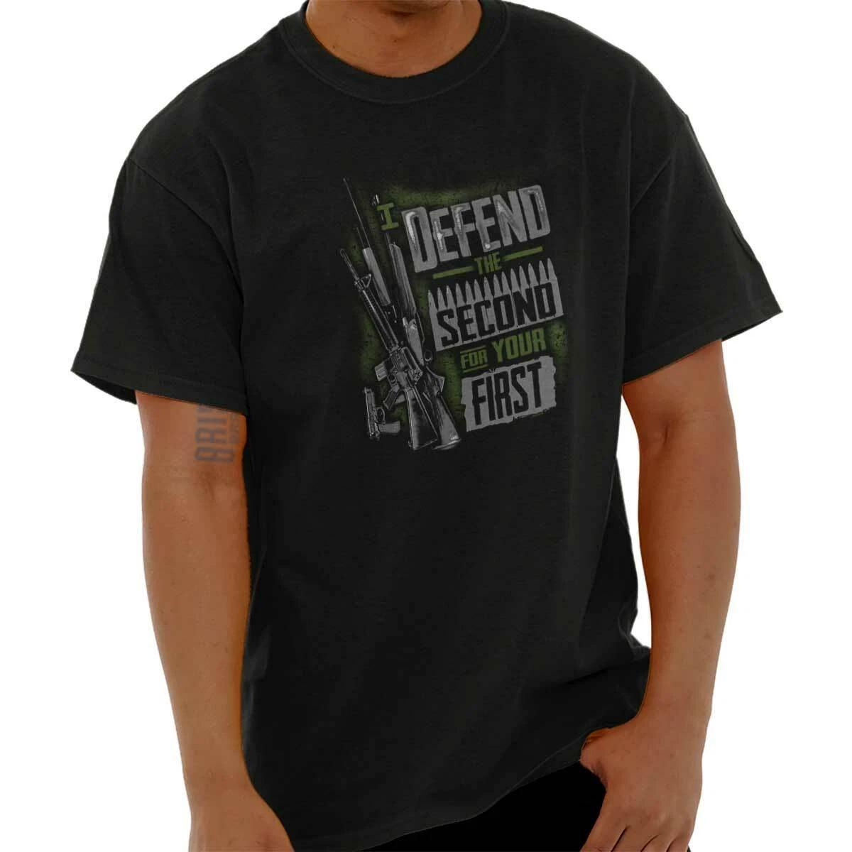 Defend 2nd Amendment Pro Gun 2a Rights Gift Womens or Mens Crewneck T Shirt Tee M