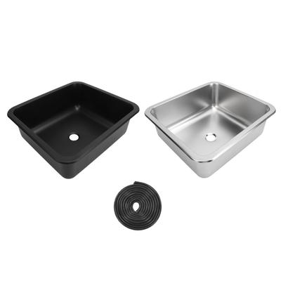 RV Sink 304 Stainless Steel Versatile Large Capacity Rectangular Kitchen Wash Sink for Motor