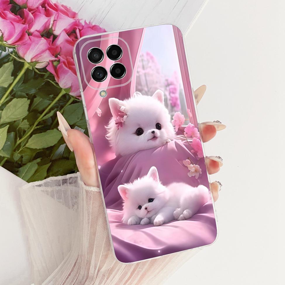 Clear For Samsung M53 5G Case Luxury Fashion Butterfly Funny Cute Painted Cover For Samsung Galaxy M53 5G SM-M536B Casing