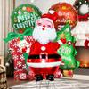 5pcs Christmas Balloon Santa Claus Christmas Tree Decorative Balloon Aluminum Foil Balloon for Christmas Party Decor Supplies