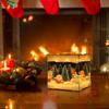 Flickering Night Light Cube Christmas Bedroom Decor USB Christmas Nightlight Vintage Christmas Decorations Christmas Lamps For