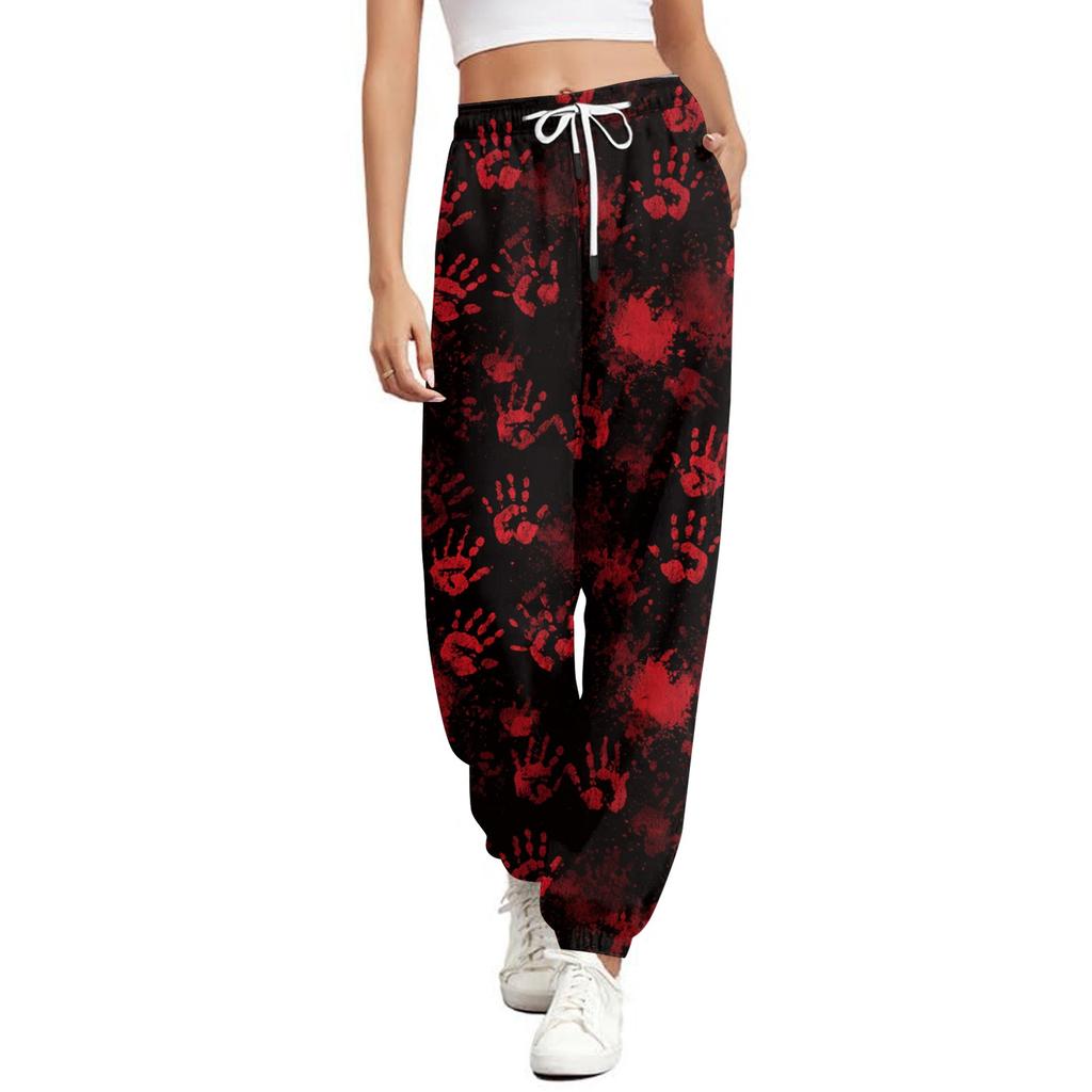Women's Casual Fashion Sweatpants Halloween Printed Casual Pants