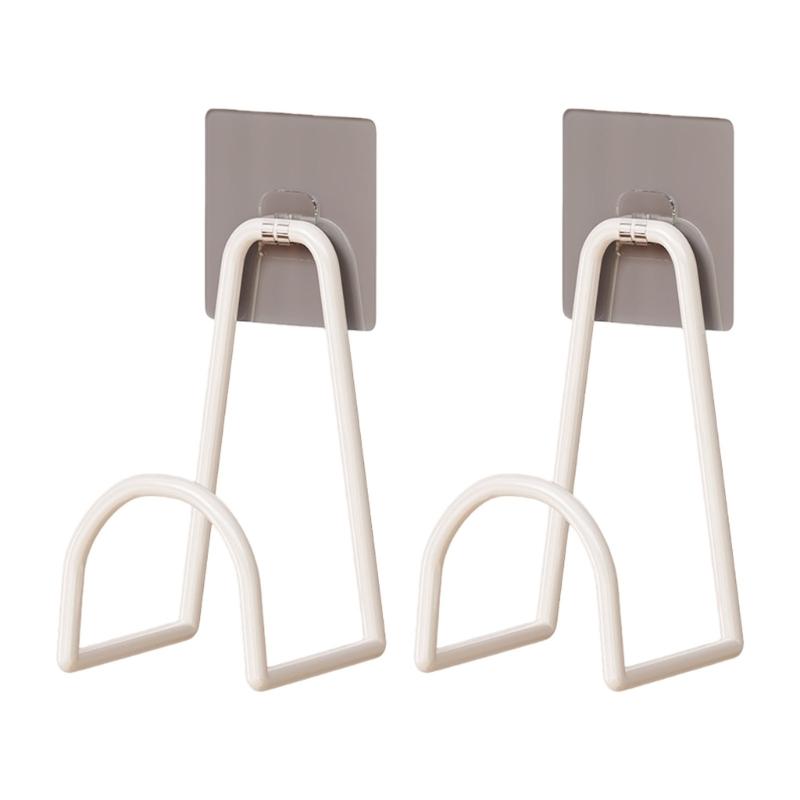 Badminton Racket Holder Wall Mount Rack with Strong Adhesive Metal Space Saving Organizer for Sports Equipment