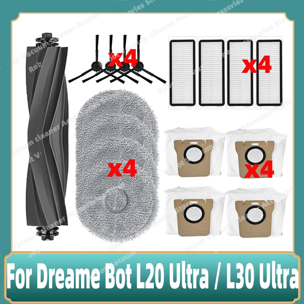 Fit For Dreame Bot L20 Ultra / L30 Ultra / X20 Pro Supplies Accessories Main Side Brush Mop Cloths Hepa Filter Dust Bags Parts