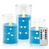 3Pcs Flameless LED Electronic Candle Dropping Wax Tea Light Realistic Flames Led Lamp Christmas Halloween Wedding Home Decor