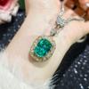 2026 Colier Pandantiv cu Cuib de Rândunică Tăiat Para Zircon Verde Diamant Complet Inel Deschis Cercei Stud Lux Ușor