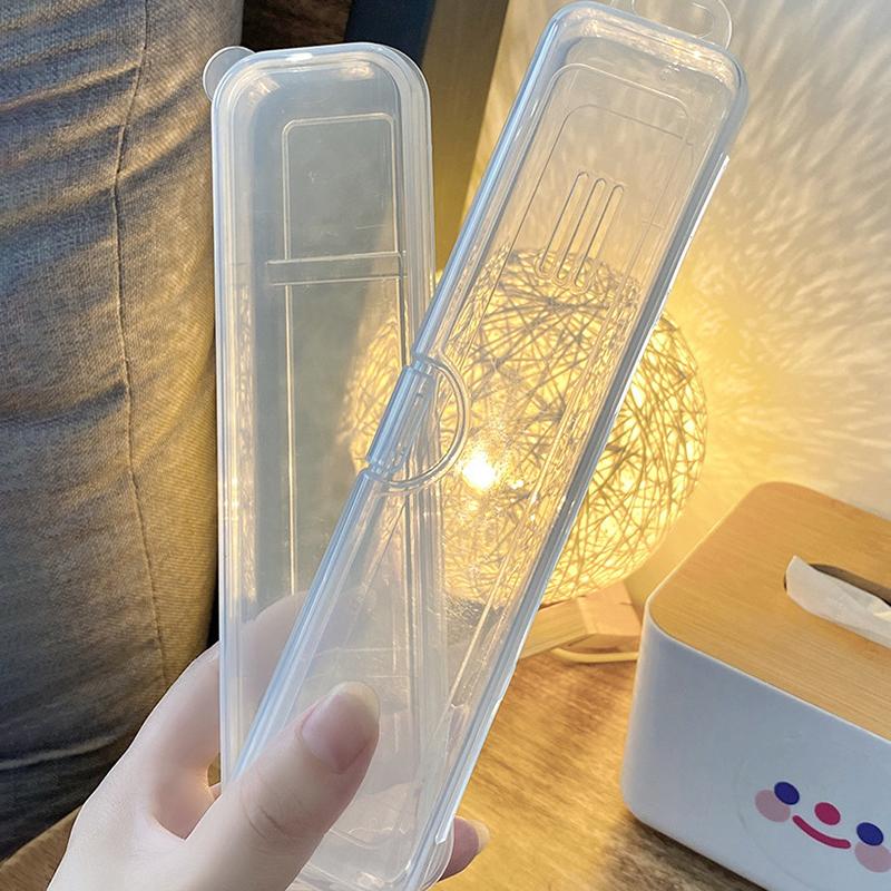 1Pc Rectangle Plastic Transparent Storage Box Nail Rhinestone Brush Case