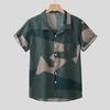 Tricou cu mânecă scurtă cu imprimeu ocazional pentru bărbați, vară, cu croiala normală