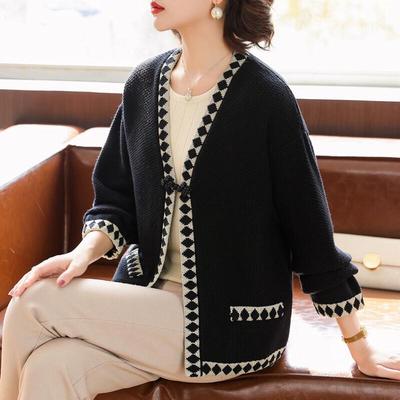 Gilet Tricoté Élégant pour Femmes d'Âge Moyen Baolianduo