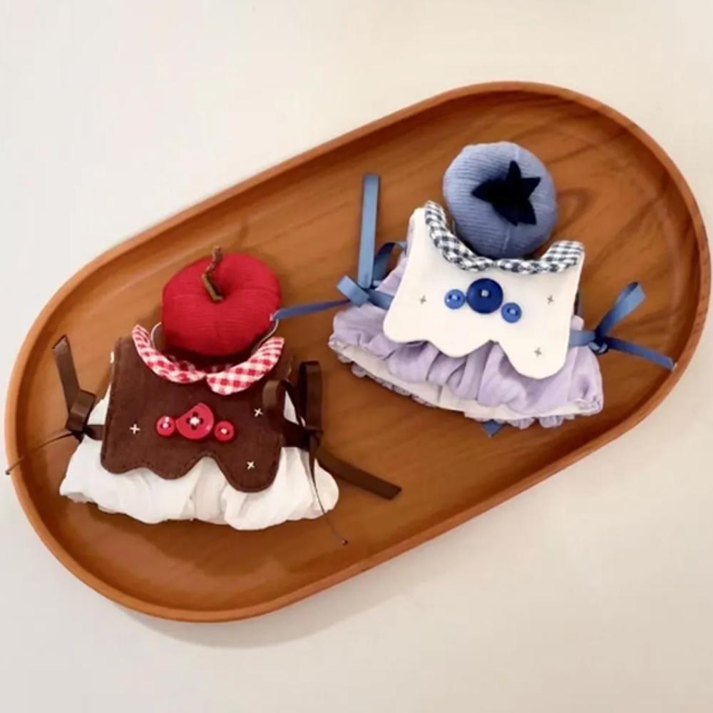 Fruit Cake 10cm Cotton Doll Clothes Blueberry Super Cute 10cm Doll Clothes Outfit Suit Lovely Doll Dress Up Clothes Set