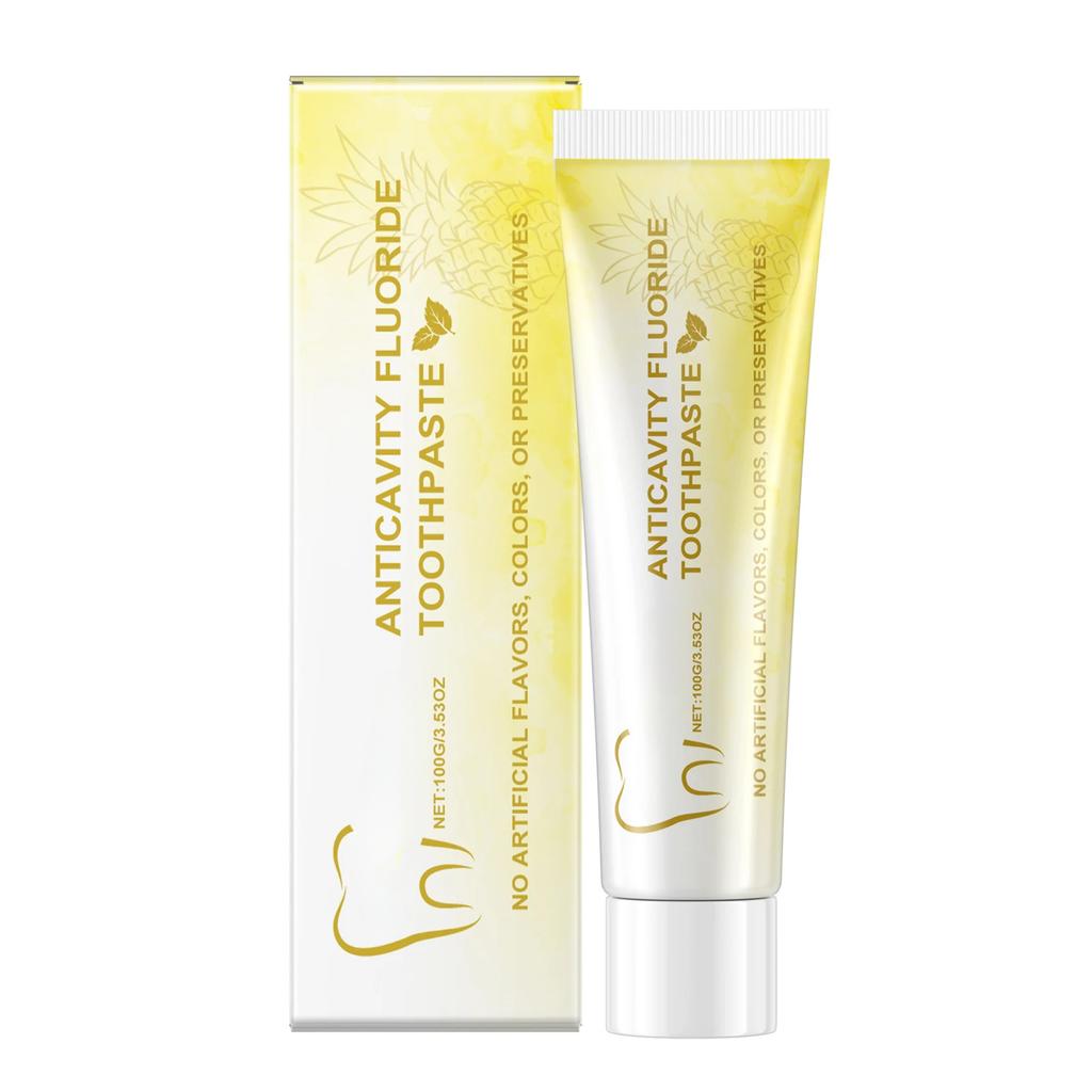 Pineapple Whitening Toothpaste Daily Care Gentle Cleaning Yellow Stains Remove Bad Breath Lasting Brightening Toothpaste
