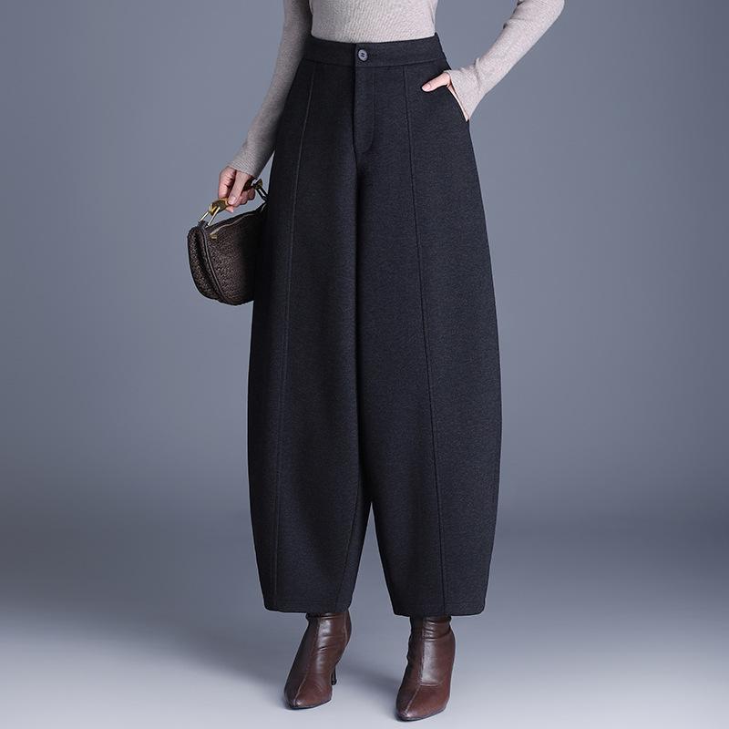 Winter Casual Warm Slimming Pumpkin Harem Pants – Korean Style Wide Leg