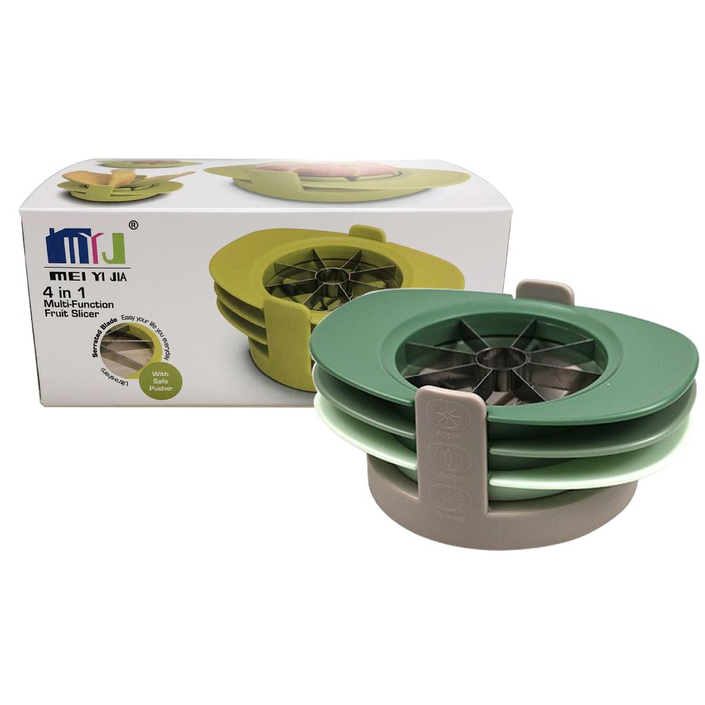 Manufacturer Fruit and vegetable tools Plastic handle Fruit cutting three-piece set Household stainless steel multi-functional fruit cutter set