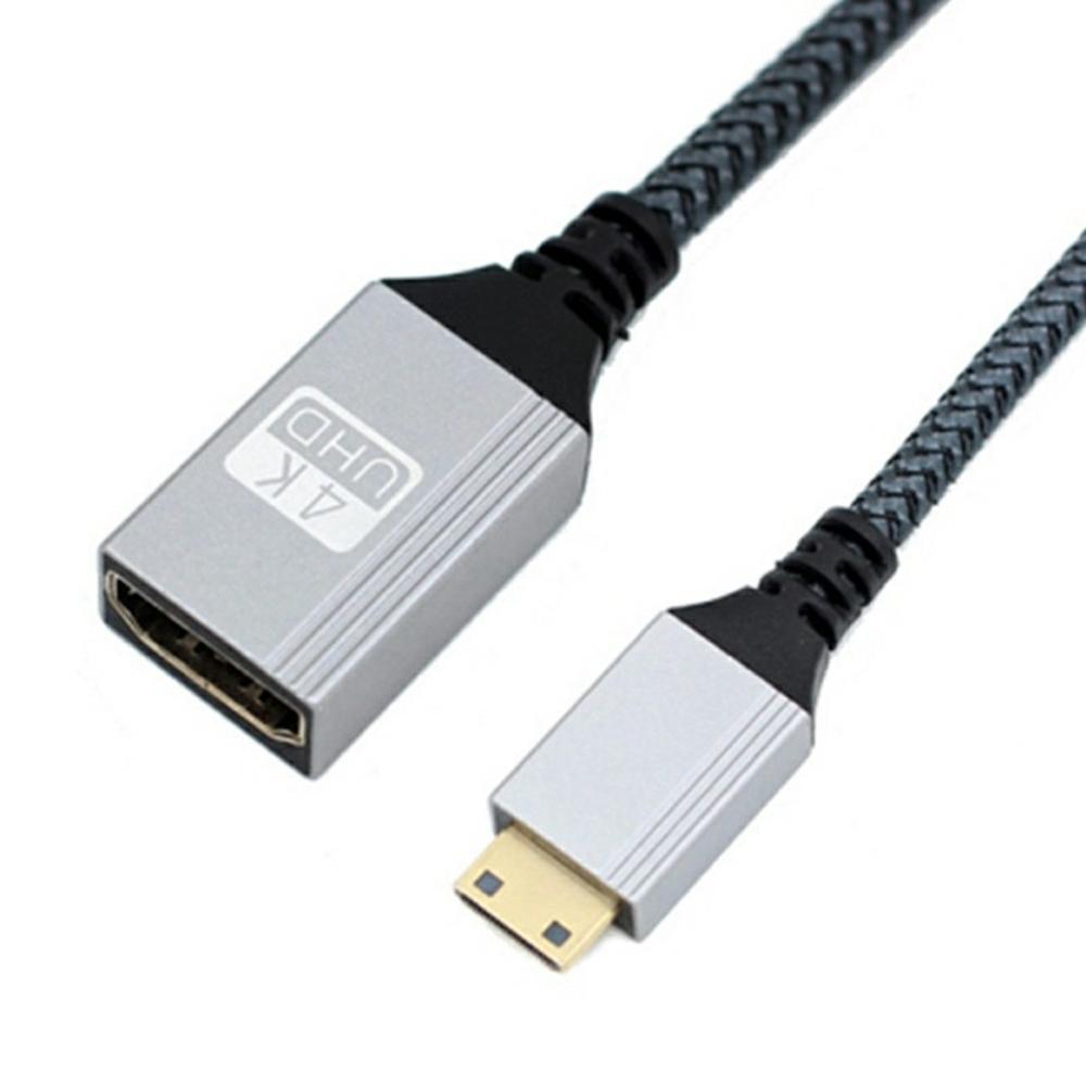 

0.2m Straight Mini HDMI Male to HDMI Female Adapter Cable HD Video Connection Wire As Shown A
