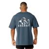 Maglietta da Allenamento Palestra Uomo Muscolo Cotone Girocollo Larga Manica Corta Top Allenamento Bodybuilding