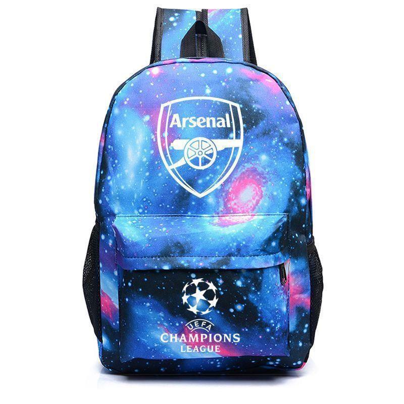 Football Star Backpack Champions League Pattern Printed Backpack Teen Children'S School Bag