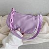 Moda Feminina Lona Bolsas de Mão Pequenas Simples Diário Cor Sólida Corrente Bolsas de Ombro Axilar Feminina