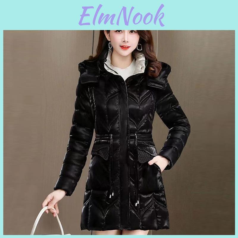 Winter Jacket Midlength Padded Down Womens Slim Waist Padded Jacket Womens Trendy Thick Warm Padded Jacket Jacket