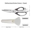 Multi-Functional Detachable Stainless Steel Kitchen Scissors for Cutting Bones & Fish