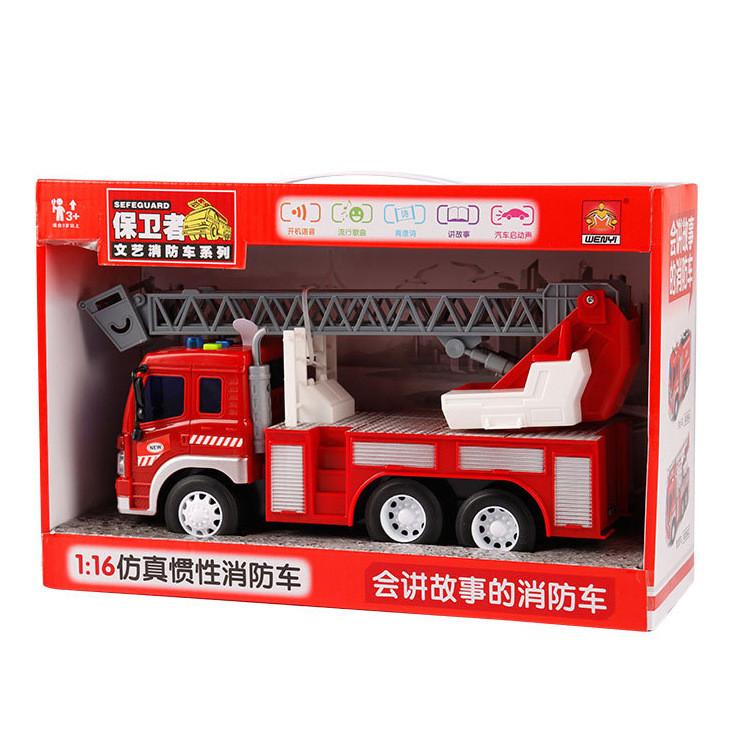 Fire Rescue 1:16 Scale Inertia Toy With Flashing Lights And Sound For Kids