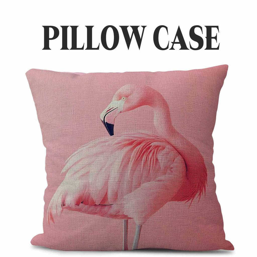 Flamingo Series Throw Pillow Covers With Digital Printing Of Short Plush Fabric Car-Shaped Sofa Cushion For Office Home Decor