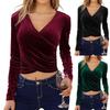 Women's Fashion Casual Long Sleeve V-Neck Blouses & Shirts