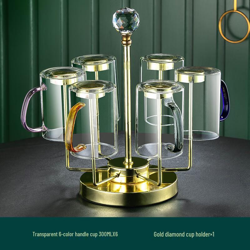 Naijiang Elegant Glass Water & Tea Cup Set