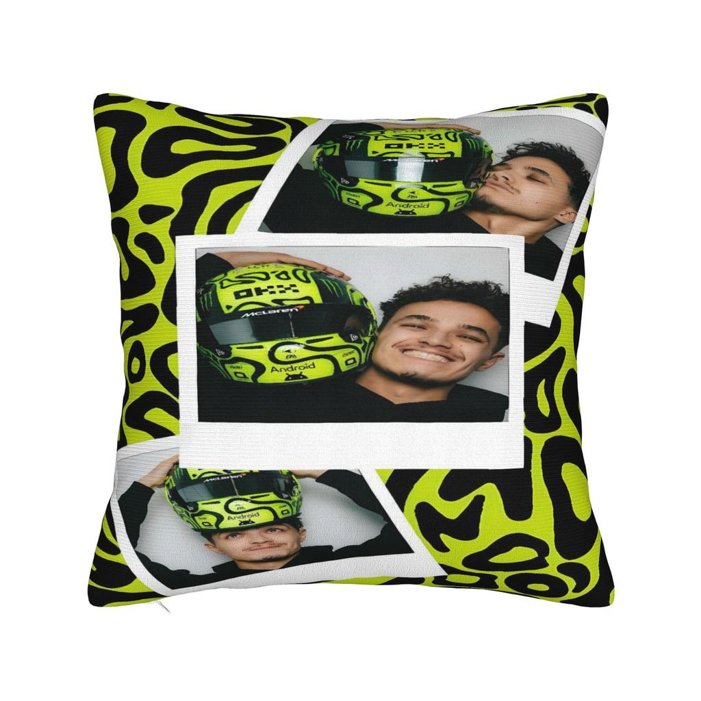 Racing Driver Pillow Cover L-Landos Helmet Design Comfy Cushion Cover Morden Pillow Case For Living Room Sofa