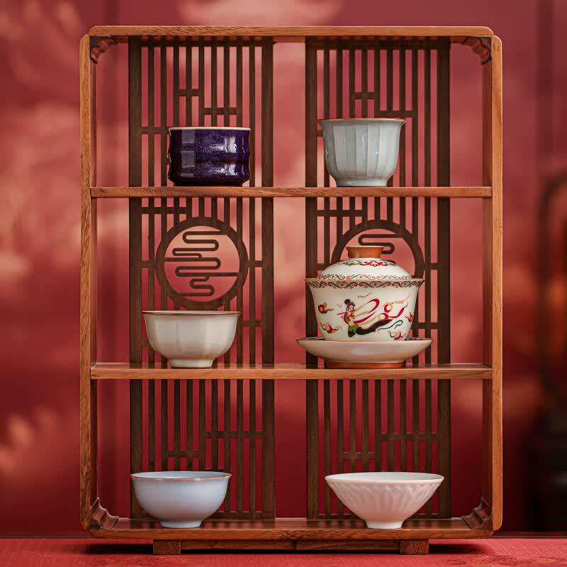 Su's Ceramic Dunhuang Aesthetic Gaiwan Kung Fu Tea Set Gift Box