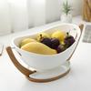 Minimalist Ceramic Fruit Basket with Drainage Tray