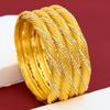 Gold Plated Twisted Clasp Chinese Elegant Bracelet 