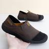Genuine Leather Men's Casual Shoes Fashion Soft Loafers Comfortable Slip On Half Shoes Handmade Breathable Walking Driving Shoes