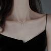 New Diamond-inlaid Necklace for Women Simple and Fashionable Long Strips Niche High-end Pendant Collarbone Chain